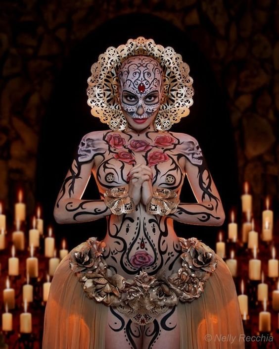 Day of the Dead Costume and Bodypaint